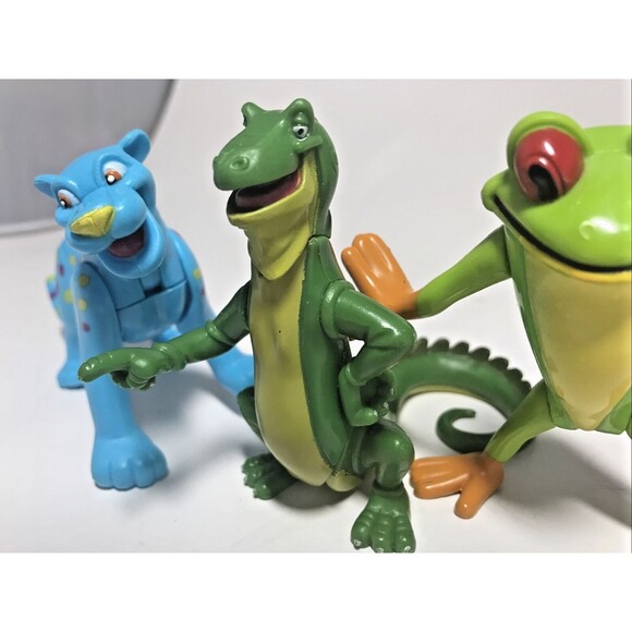Rainforest Cafe Wild Bunch Figures Lot of 3 - Leopard, Lizard, and Tree Frog - Picture 3 of 4